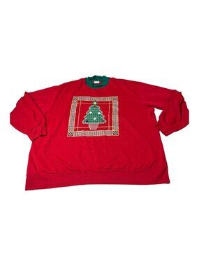 Vintage Nutcracker Ugly Christmas Tree Sweater Plus Size 2X‎ Holiday